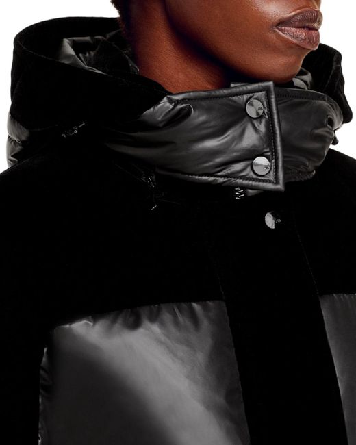 marc new york mixed media puffer coat