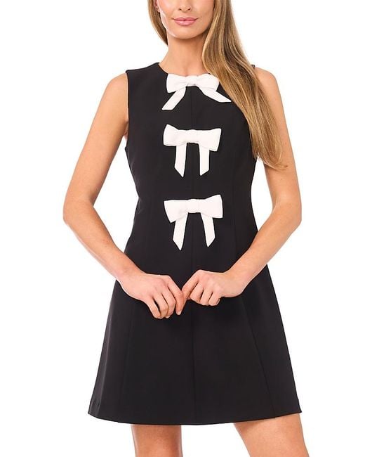 Cece Black Bow Mini Dress