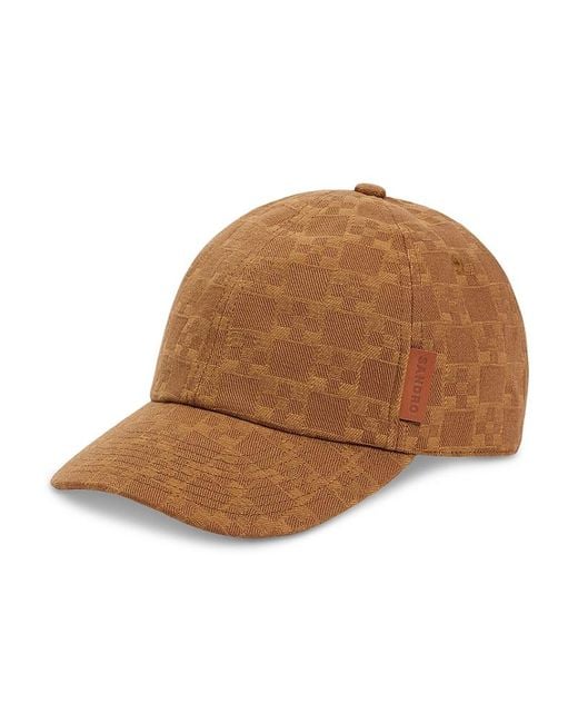 Sandro Brown Cross Pattern Denim Cap for men