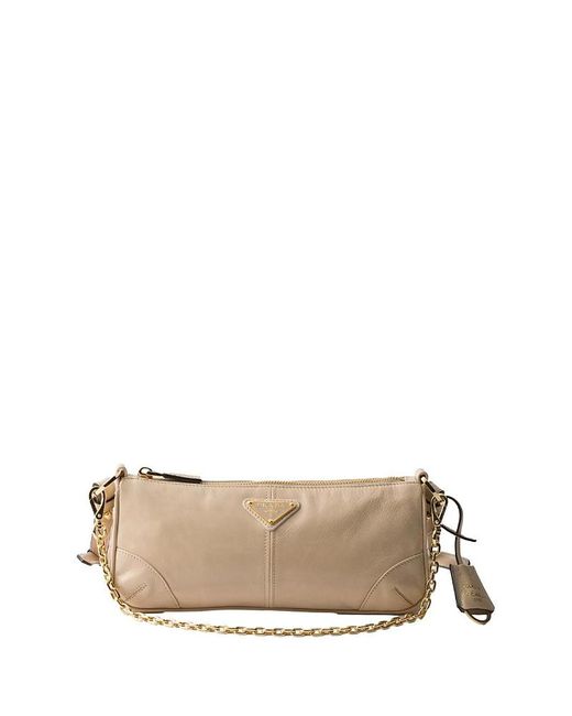 Prada Natural Re-Edition 2002 Medium Leather Shoulder Bag