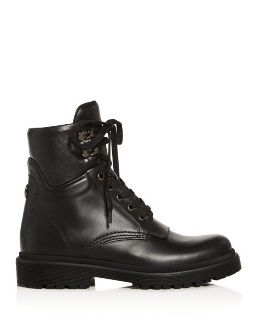 Moncler Leather Women's Patty Hiking Boots in Black - Lyst