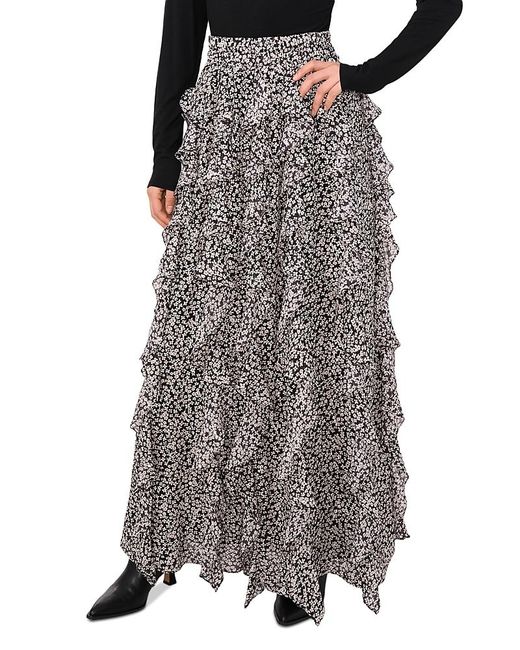 1.STATE Multicolor Corkscrew Ruffled Maxi Skirt