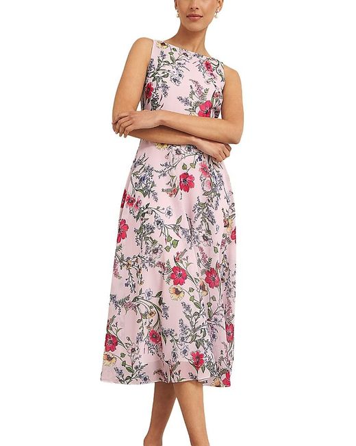 Hobbs Multicolor Carly Floral Midi Dress