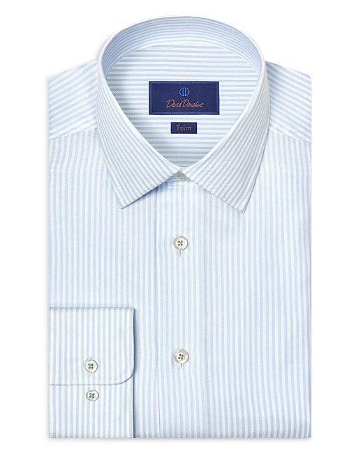 david donahue trim fit dress shirt David Donahue Neat Diamond Dress Shirt TBSP11202 Wht/Choco 102 / 18 / 34x35