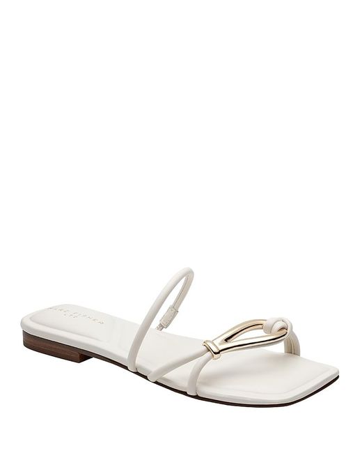 Marc Fisher White Mazza Sandals