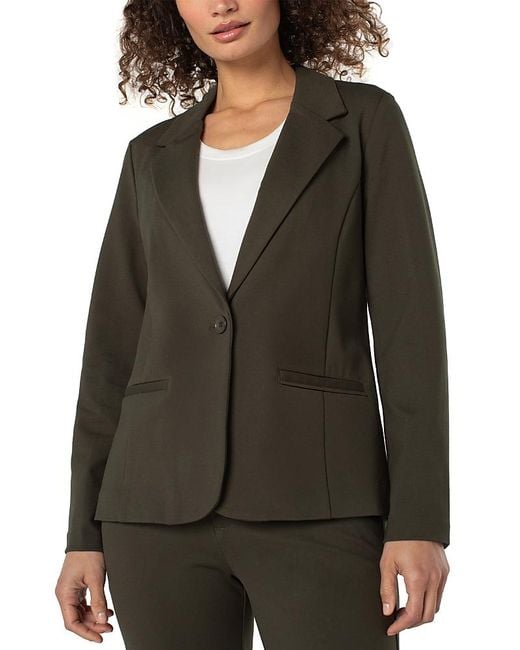 Liverpool Los Angeles Black Fitted Ponte Blazer