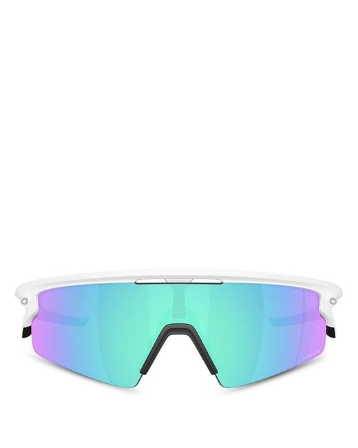 Oakley Blue Sphaera Strike Rectangular Shield Sunglasses, 37Mm