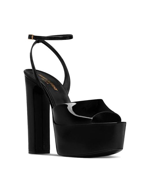Saint Laurent Black Jodie Platform Sandals