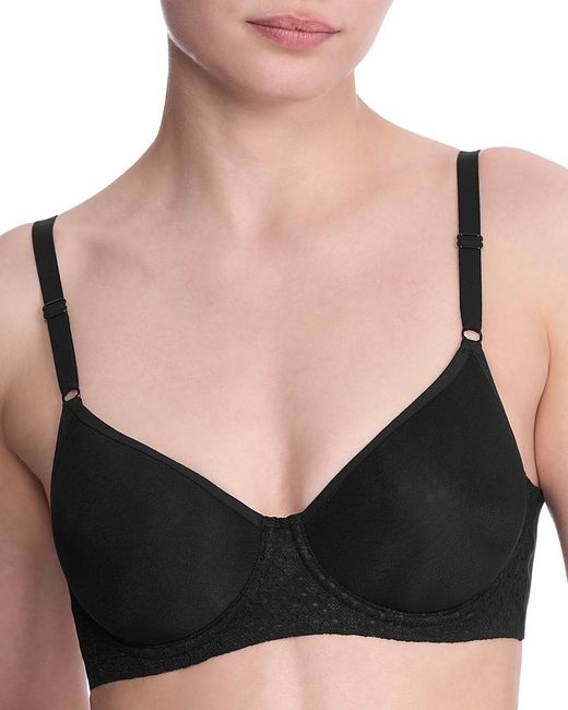 Natori Black Harmony Smooth Back Underwire Spacer T-Shirt Bra