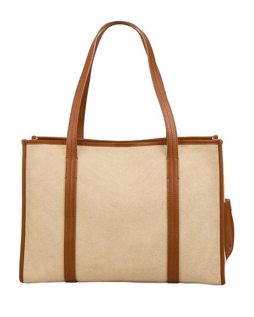 Sandro Natural Canvas Shopping Tote