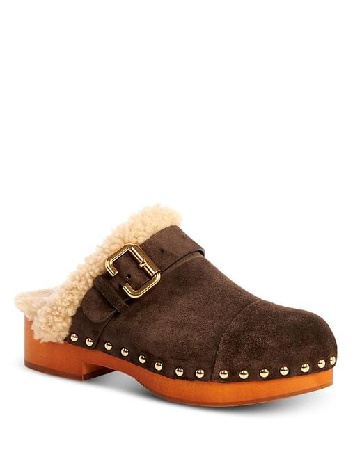 Chloé Brown Jeannette Clogs