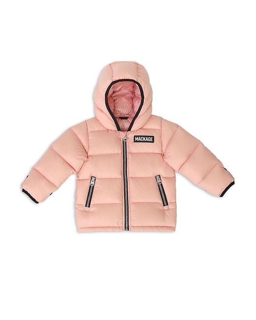 Mackage Pink Noko E3 Lite Hooded Down Jacket