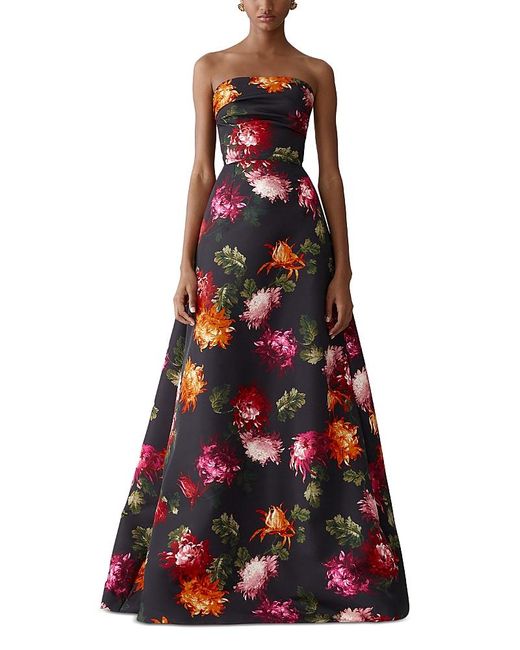 Carolina Herrera Red Strapless A Line Gown