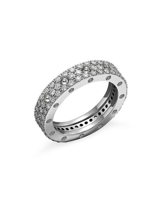 Roberto Coin Metallic 18K Pois Moi Diamond Pave Ring