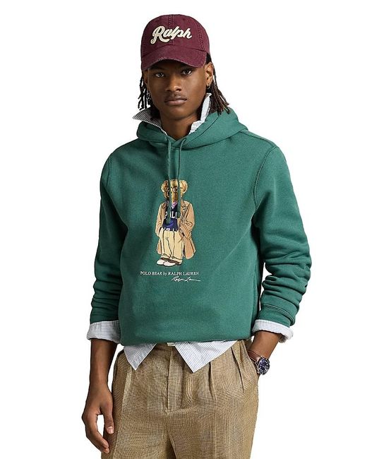 Polo Ralph Lauren Green Polo Bear Fleece Hoodie for men