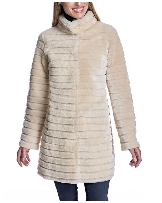 Maximilian Natural Grooved Shearling Jacket