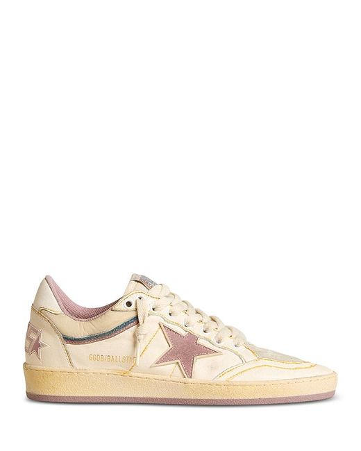 Golden Goose Women's Natural Ball Star Almond Toe Star Patch Sneakers