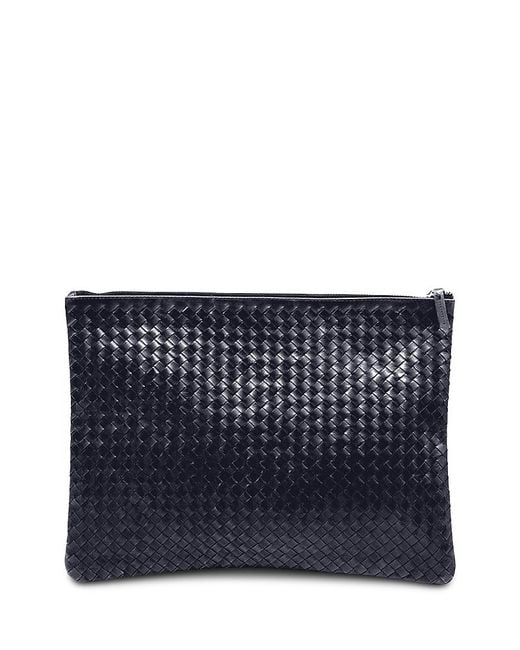 Dragon Diffusion Blue Interlaced Leather Pochette