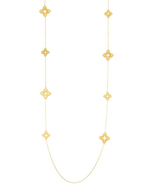 Roberto Coin 18k Yellow Gold Princess Diamond Flower Station