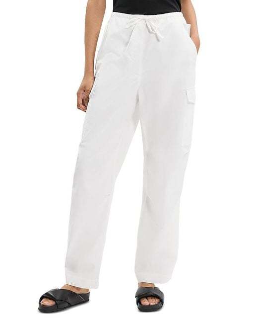 Theory White Cargo Pants