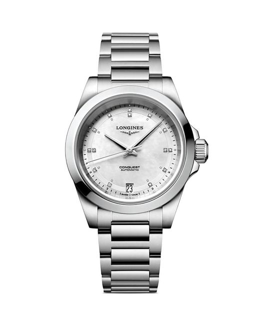 Longines Gray Conquest Watch, 34Mm
