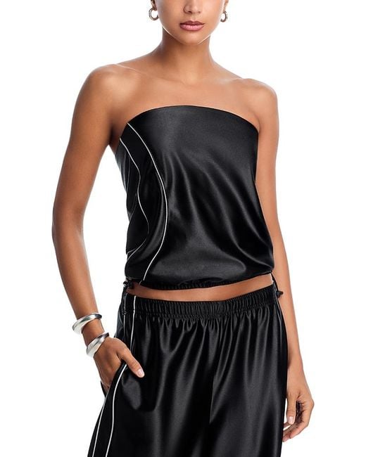 Alexander Wang Black T Strapless Bubble Top