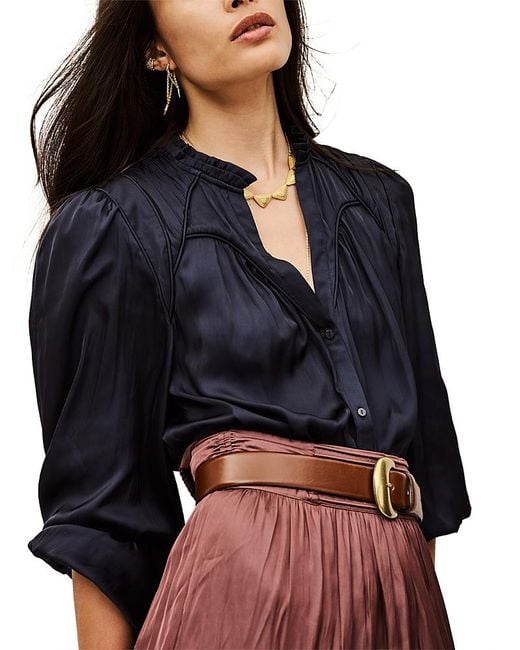 Ba&sh Blue Cesira Blouse