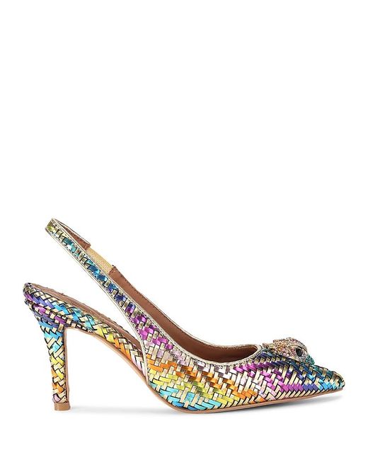 Kurt Geiger Belgravia High Heel Slingback Pumps in Metallic | Lyst