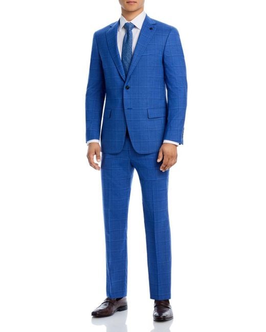 Hart Schaffner Marx New York Regular Fit Tonal Plaid Suit in Blue for ...