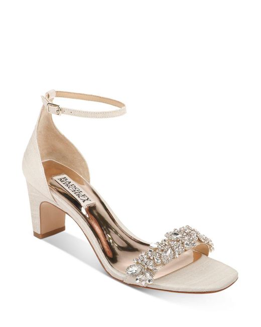 ivory sandals mid heel