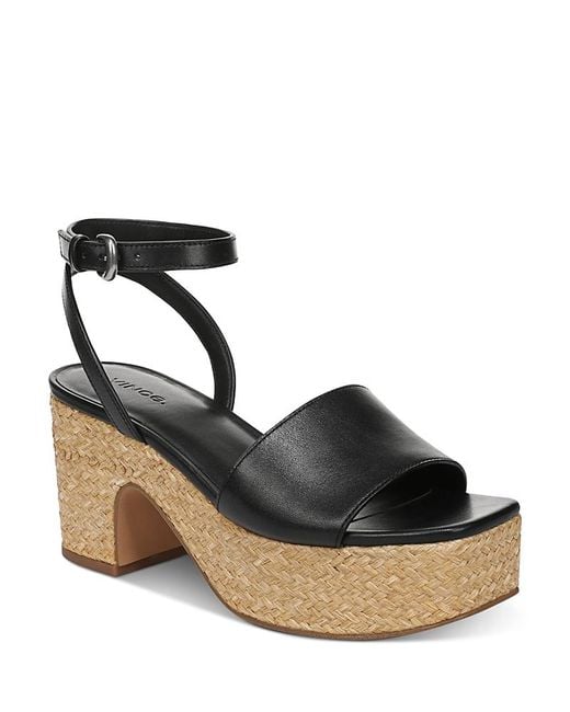 Vince Black Castella Platform Sandals