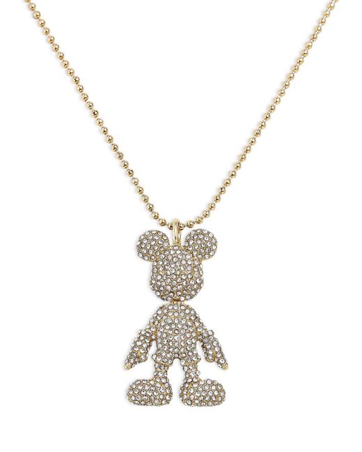 BaubleBar Disney Pavé Mickey Mouse Pendant Necklace in Metallic Lyst