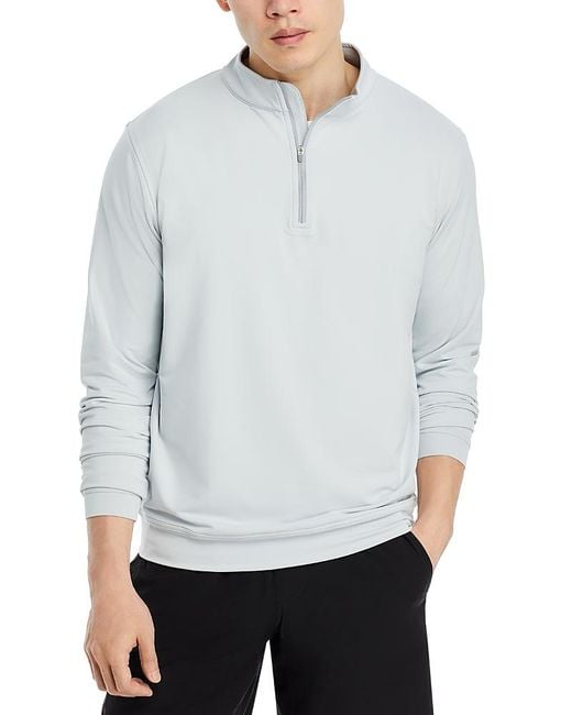 Peter Millar White Crown Sport Perth Loop Quarter Zip Performance Pullover for men