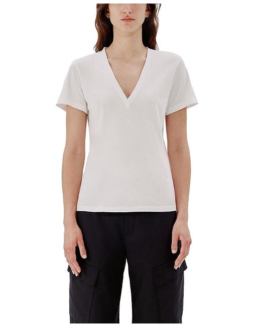 Another Tomorrow White V-Neck Tee