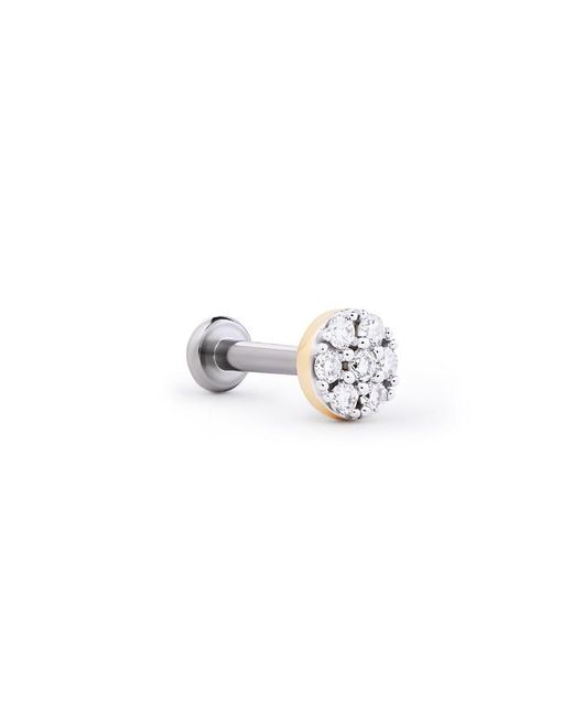 Ana Luisa White Solid Lab-Grown Diamond Circle Flatback Single Stud