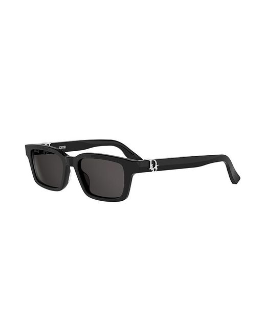 Dior Black Oblique Rectangular Sunglasses, 53Mm