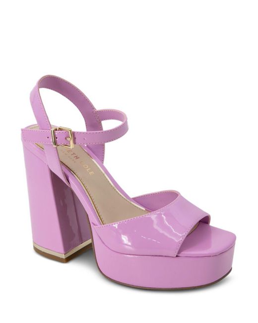 Cole Dolly Ankle Strap Espadrille Platform Sandals in Purple Lyst