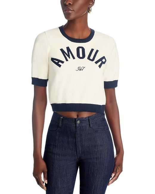 Cinq À Sept White Baye Amour Graphic Sweater