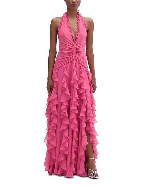 PATBO CUTOUT RUFFLE GOWN