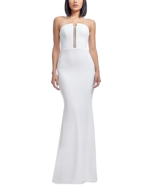Dress the Population White Izzy Strapless Gown