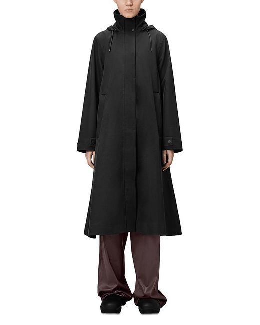 Rains Black Suva Vision Softshell A Line Jacket
