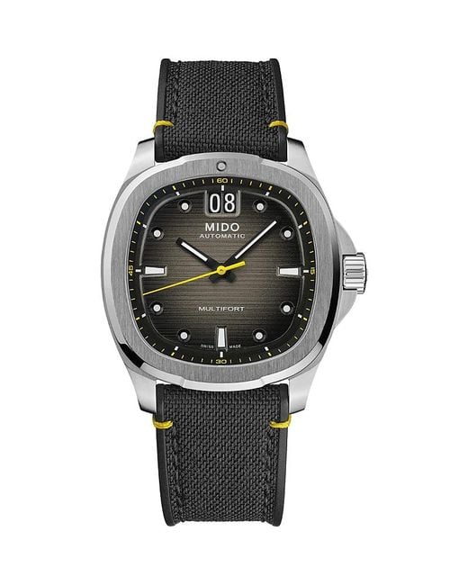 MIDO Men's Gray Multifort Tv Big Date Watch 40Mm
