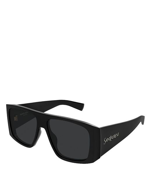 Saint Laurent Black Rectangular Sunglasses, 57Mm