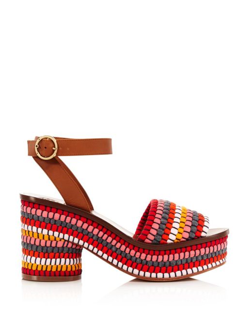 Tory Burch Paloma 95mm Sandals in Red | Lyst
