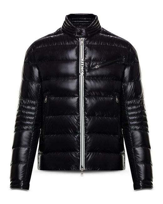 moncler leather jacket mens