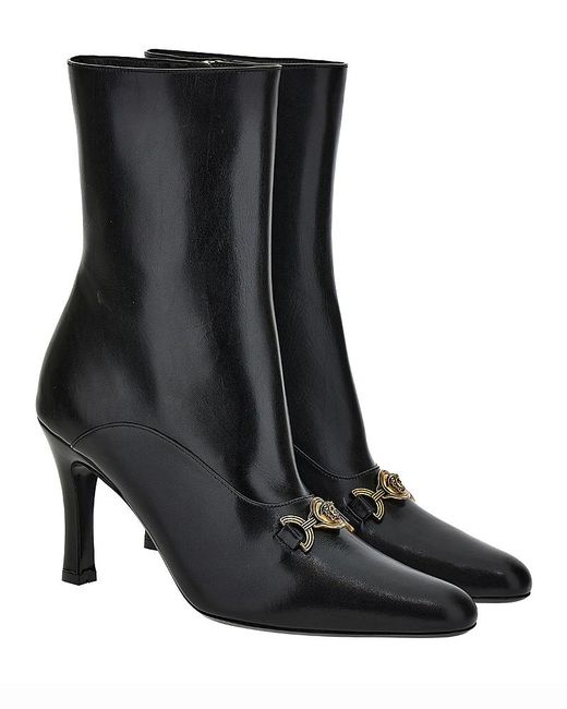 Versace Black Leather Boots