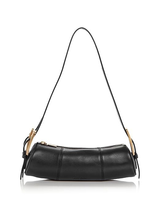 Cult Gaia Black Laina Leather Shoulder Bag
