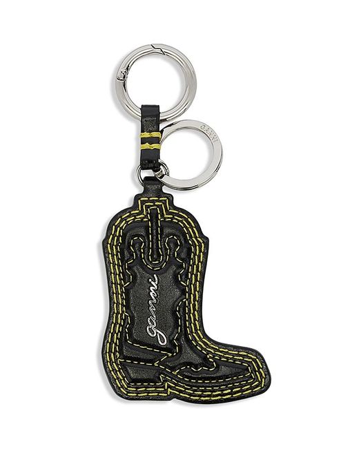 Ganni White Western Boot Keyring