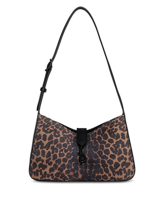 Rebecca Minkoff Brown Megan Small Printed Suede Shoulder Bag
