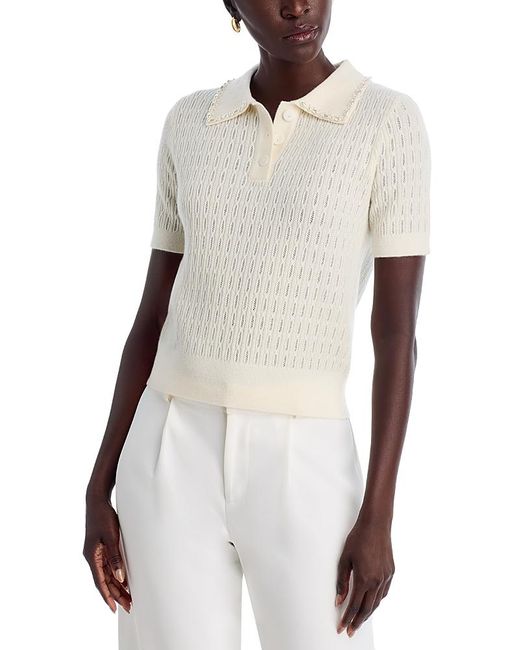 Tahari White The Stevie Cashmere Sweater